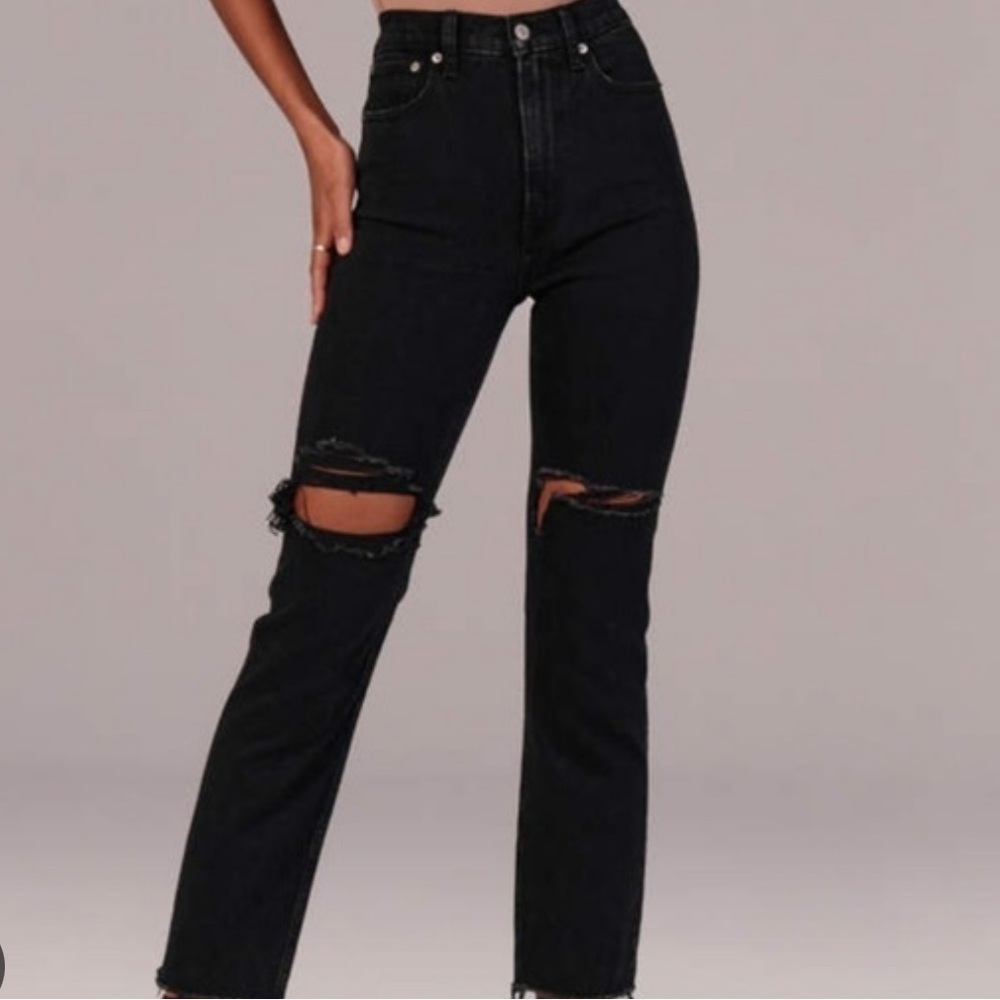 Ultra high rise ankle straight jeans curve love